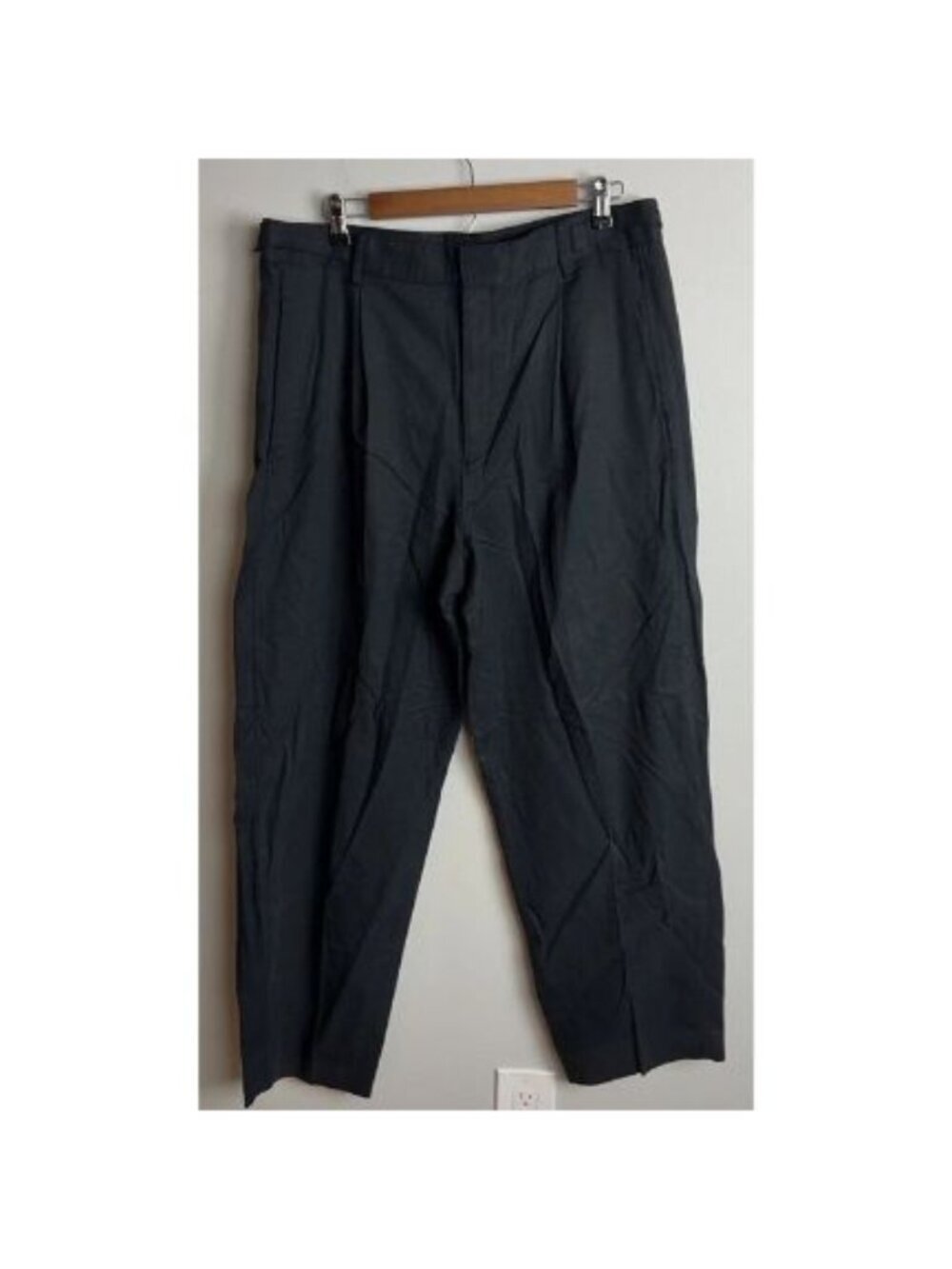 Madewell Black Pleated Trousers Pants Size 14 NW171 Lyocell Blend Women’s